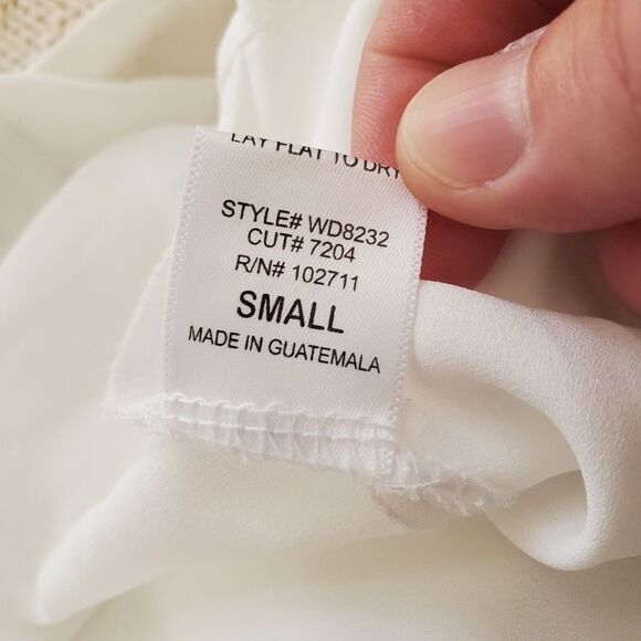 🌹 GIBSON x CITY SAFARI 🌹 NEW! Split Neck Lace Trim Top - [Small, White] - Picture 10 of 11